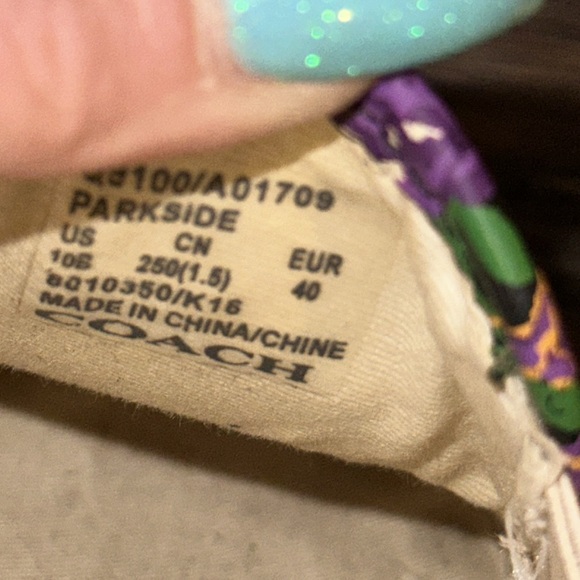 Coach Women Parkside Slip On Floral Leather Low Top, Size 10B! - Picture 9 of 9